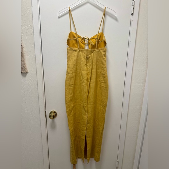 Reformation Malibu Linen Dress in Tuscan Sun